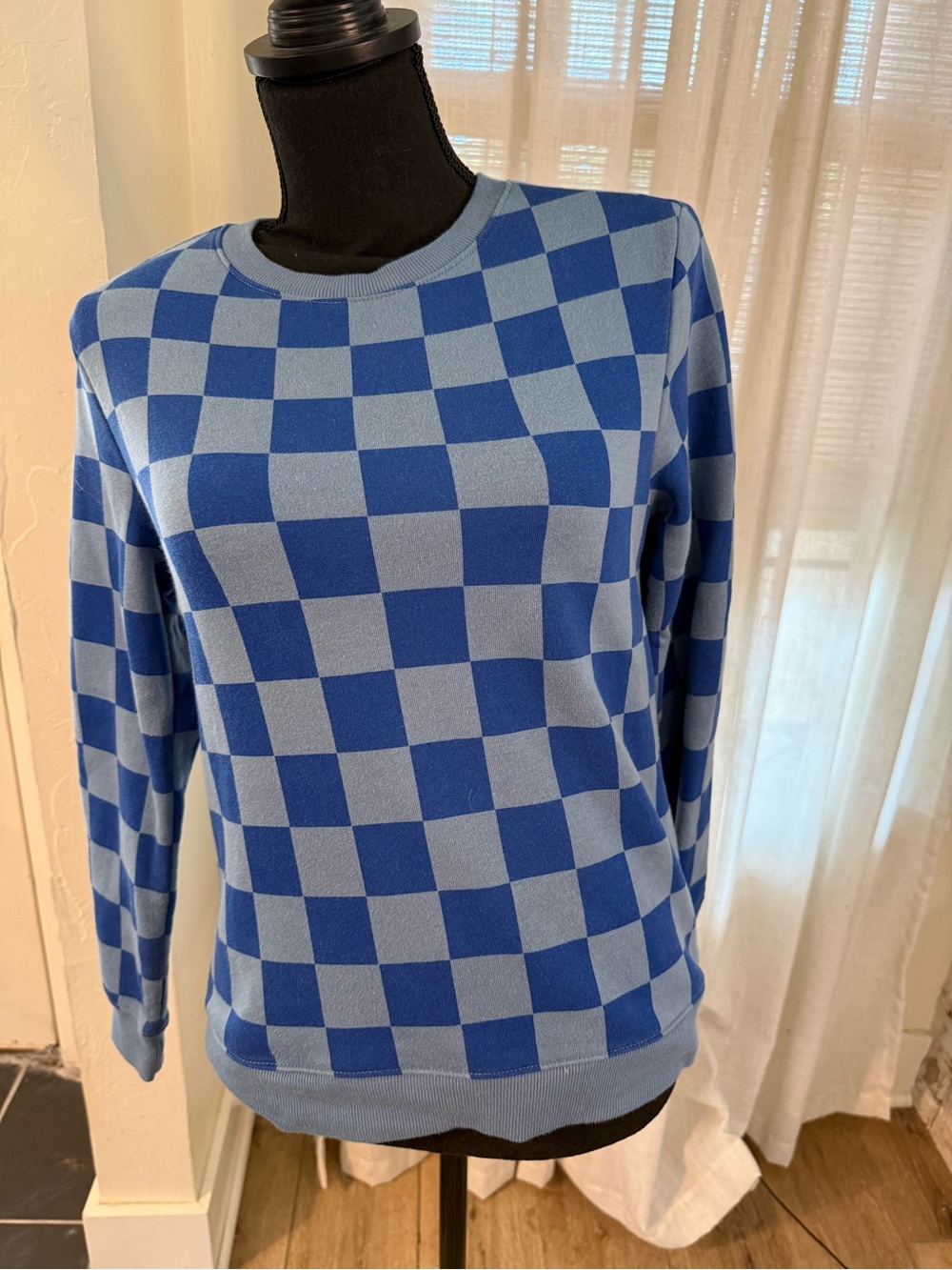 Cat & Jack Blue Checkerboard Sweatshirt
